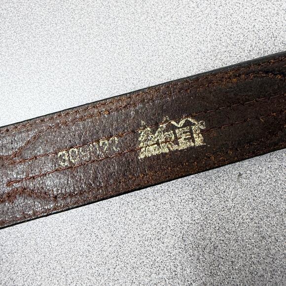 REI Beaded Leather Belt 30 Brown Colorful Stitched Western Southwest *No Buckle - Picture 10 of 11